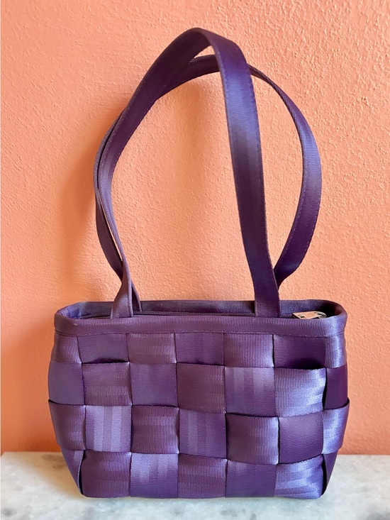 Harveys Handbags - Harveys Purple Woven Ribbon Shoulder Bag